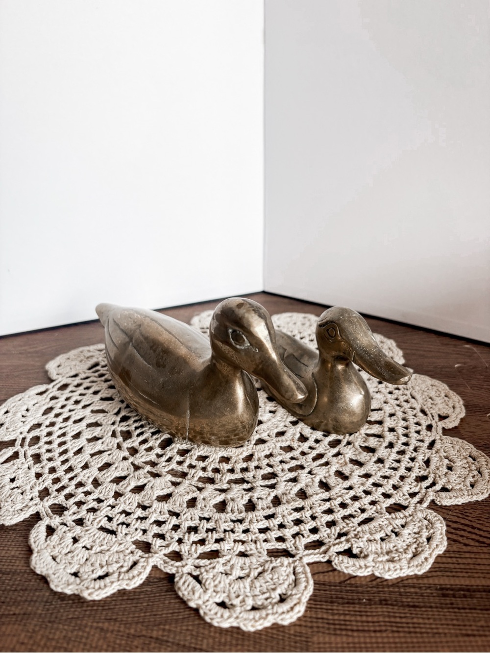 Vintage Brass Duck Pair